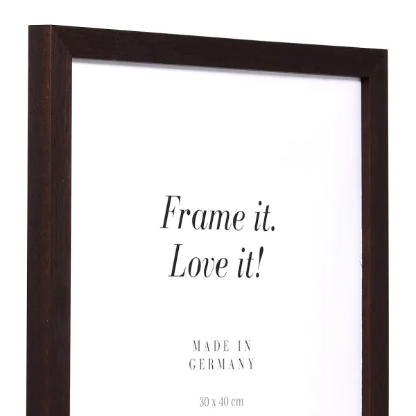 Cadre en bois Lorraine sur mesure wengé | verre standard (2 mm)