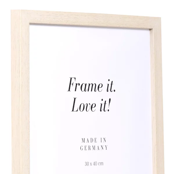 Cadre en bois Lorraine 9x13 cm | crème blanc | verre standard (2 mm)