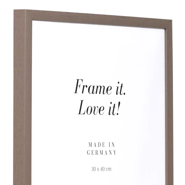 Holz Bilderrahmen Burgund Maßanfertigung braun | Normalglas (2 mm)