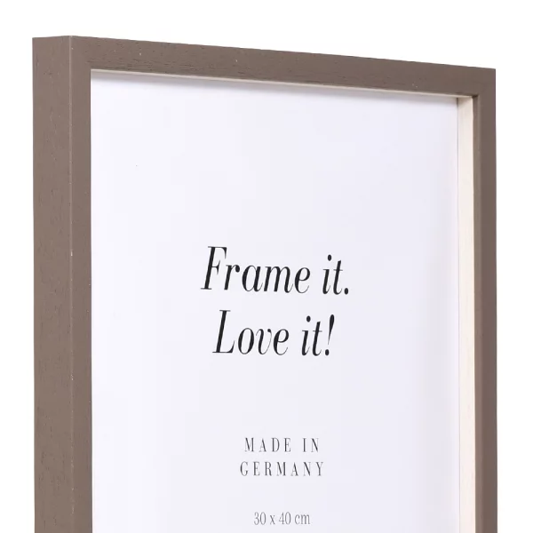 Holz Bilderrahmen Burgund mit Abstandsleiste 25x35 cm | braun | Normalglas (2 mm)