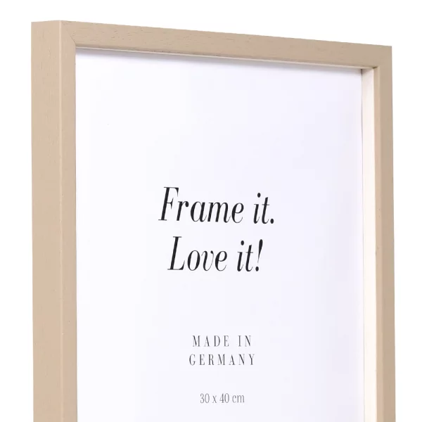 Cadre 3D Bourgogne sur mesure brun clair | verre standard (2 mm)