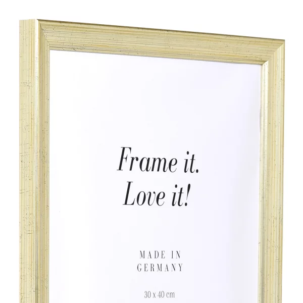 Cadre en bois Périgueux sur mesure argent ancien | verre standard (2 mm)