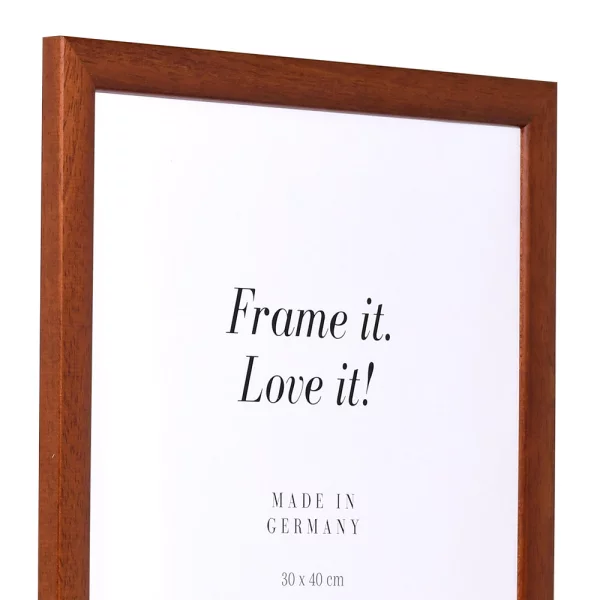Holz Bilderrahmen Paris 70x100 cm | braun | ohne Glas, mit Rückwand