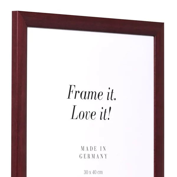 Holz Bilderrahmen Paris 70x100 cm | rot | ohne Glas, mit Rückwand