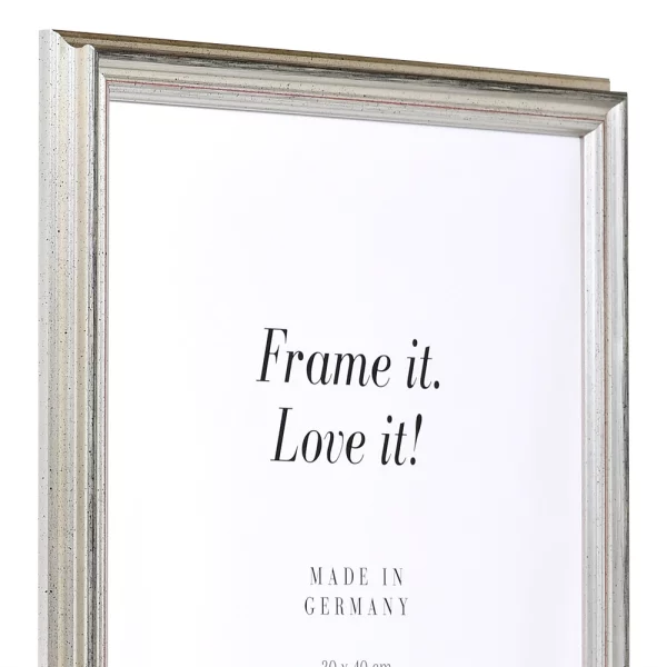 Cadre en bois Saint-Pierre sur mesure argent | verre standard (2 mm)