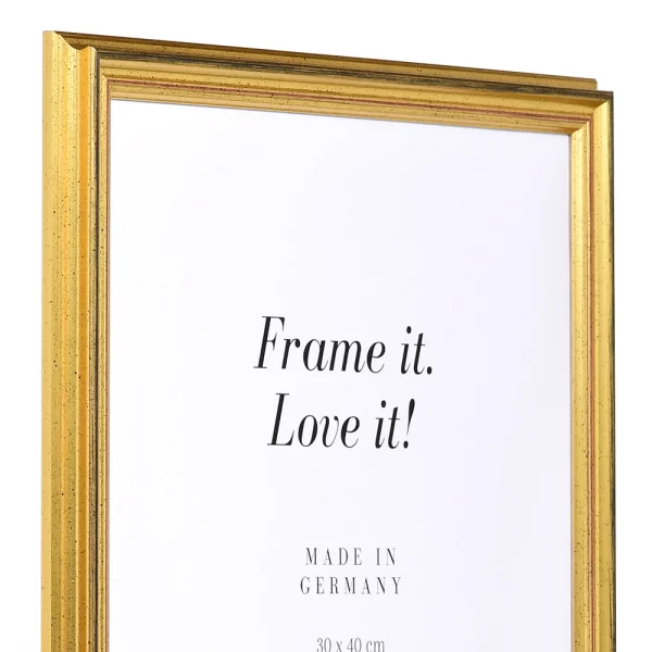 Holz Bilderrahmen Saint-Pierre 10x10 cm | gold | Normalglas (2 mm)