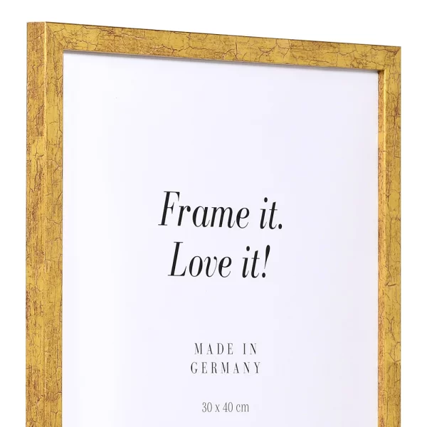 Cadre en bois Aulon 30x40 cm | or ancien | verre standard (2 mm)