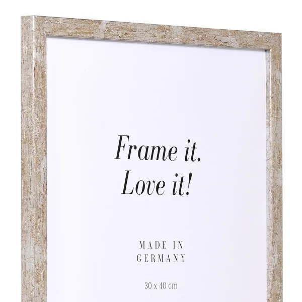 Cadre en bois Aulon 30x40 cm | argent ancien | verre standard (2 mm)