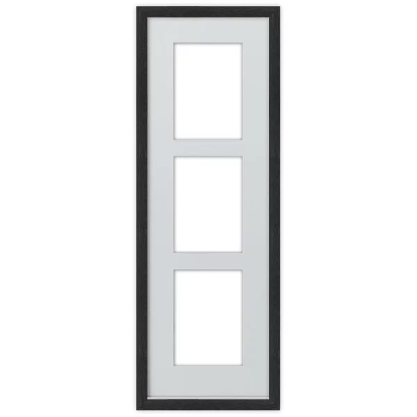 Cadre Nouvelle avec passe-partout multiple 3x13x18 cm | noir | verre standard (2 mm)