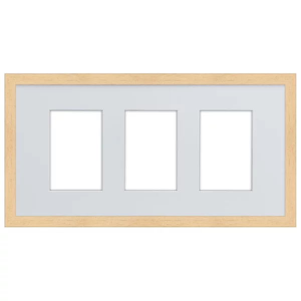 Bilderrahmen Nouvelle für mehrere Bilder 3x10x15 cm | natur | Normalglas (2 mm)