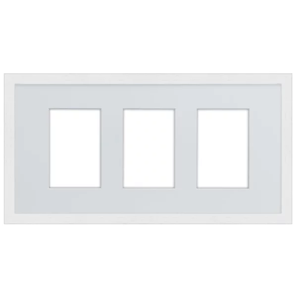 Cadre Nouvelle avec passe-partout multiple 3x10x15 cm | blanc | verre standard (2 mm)