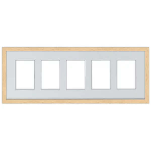 Cadre Nouvelle avec passe-partout multiple 5x10x15 cm | naturel | verre standard (2 mm)