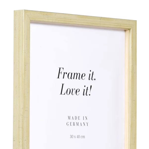 Cadre 3D en bois Figari sur mesure argent ancien | verre standard (2 mm)