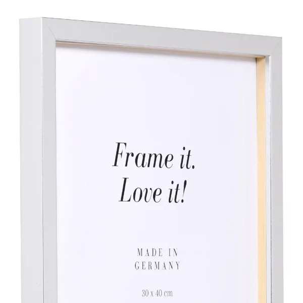 Cadre 3D en bois Figari sur mesure argent | verre standard (2 mm)