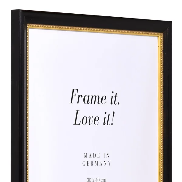 Cadre de style baroque Boulay 9x13 cm | noir | verre standard (2 mm)