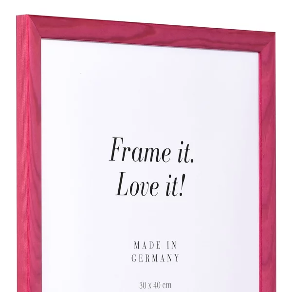 Holz Bilderrahmen Korsika 25x70 cm | pink | Normalglas (2 mm)