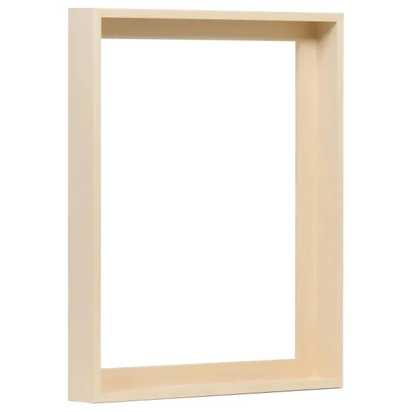 Schattenfugenrahmen aus Lindenholz XL 25x70 cm | natur | Leerrahmen (ohne Glas und Rückwand)