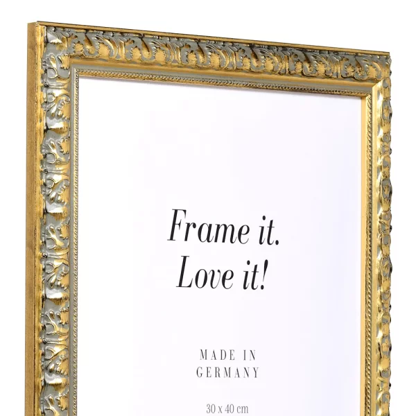 Cadre de style baroque Cassis sur mesure or | verre standard (2 mm)