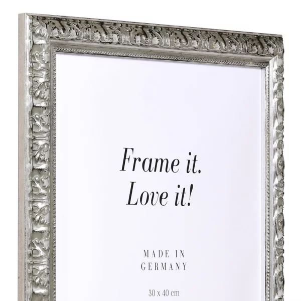 Cadre de style baroque Cassis sur mesure argent | verre standard (2 mm)