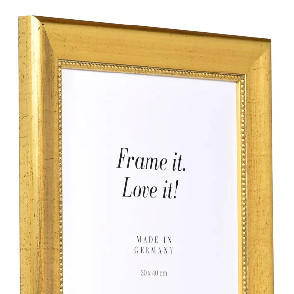 Barock Bilderrahmen Boulay breit 59,4x84,1 cm (A1) | gold | Normalglas (2 mm)
