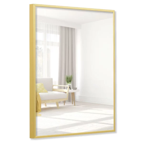 Miroir de salle de bain Quadro bordures en aluminium 18x24 cm | or mat | miroir (3 mm)