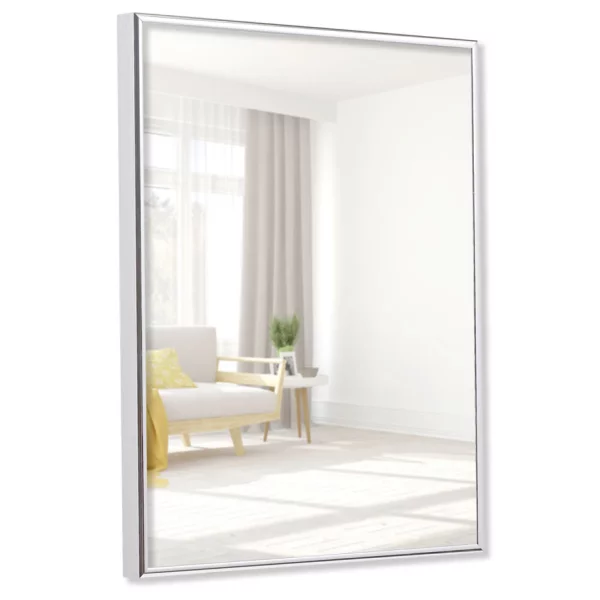 Miroir de salle de bain Quadro bordures en aluminium 18x24 cm | argent brillant | miroir (3 mm)