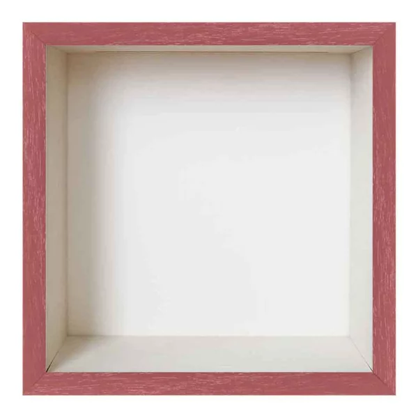 Cadre tirelire 20x20 cm | rouge avec boîte blanche | verre standard (2 mm)