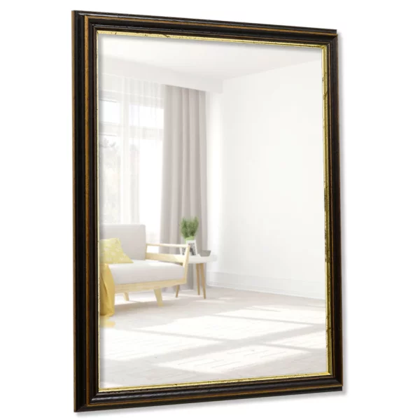 Spiegelrahmen Toulouse 30x45 cm | nussbraun-gold | Spiegel (3 mm)