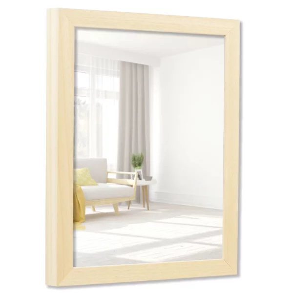 Cadre pour miroir Nouvelle 10x10 cm | naturel | miroir (3 mm)