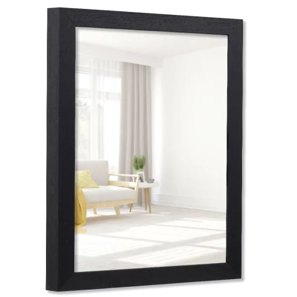 Spiegelrahmen Nouvelle 24x30 cm | schwarz | Spiegel (3 mm)