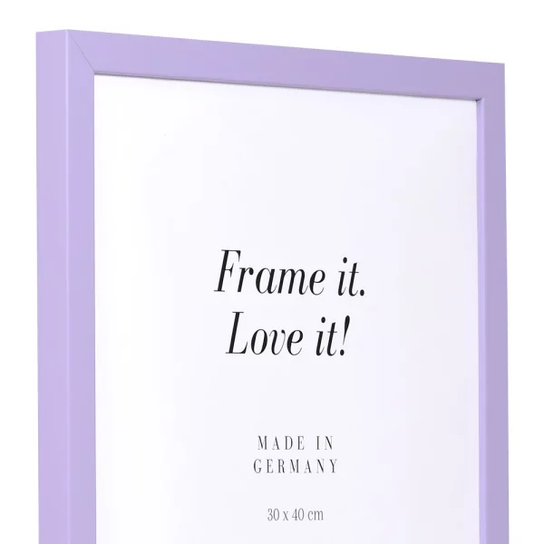 Cadre en bois Top Cube sur mesure lilas | verre standard (2 mm)