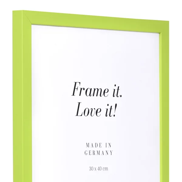 Cadre en bois Top Cube sur mesure vert | verre standard (2 mm)