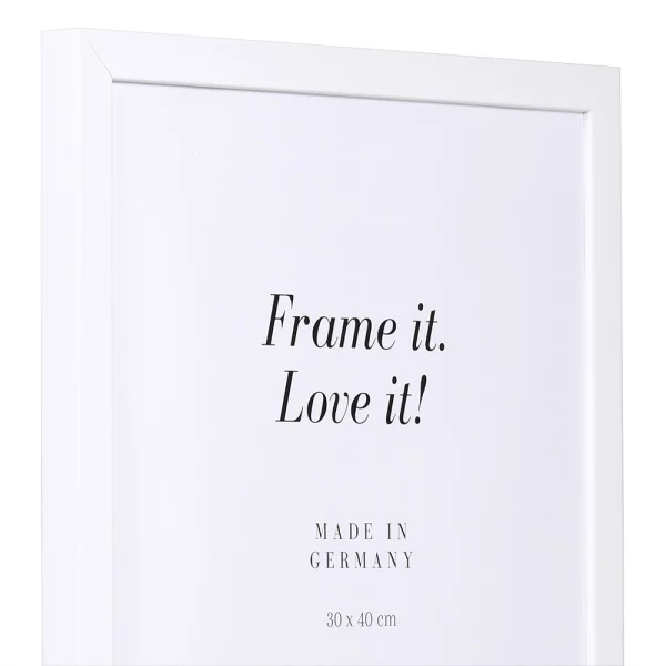 Cadre en bois Top Cube sur mesure blanc | verre standard (2 mm)