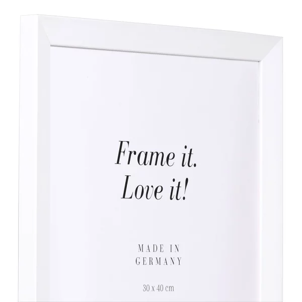 Cadre en bois Top N sur mesure blanc | verre standard (2 mm)