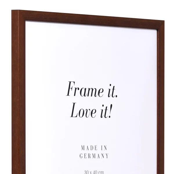 Holz Bilderrahmen Top Pro S 30x40 cm | braun | Normalglas (2 mm)