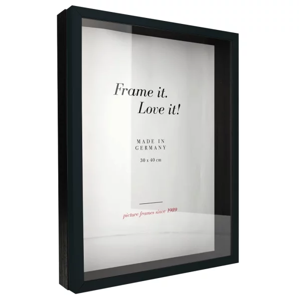 Cadre Unibox 13x18 cm | noir-noir | verre standard (2 mm)