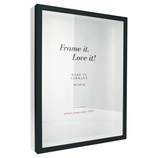 Cadre Unibox 13x18 cm | noir-blanc | verre standard (2 mm)