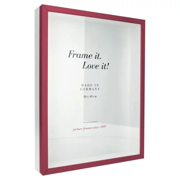 Cadre Unibox 13x18 cm | rouge-blanc | verre standard (2 mm)