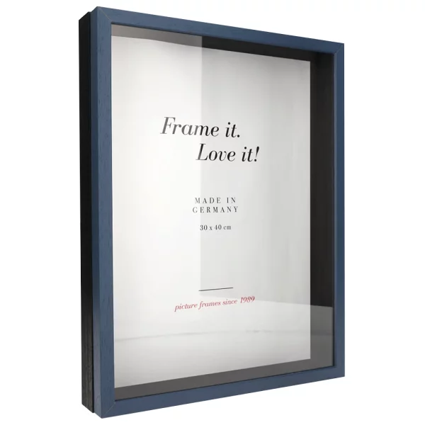 Cadre Unibox 13x18 cm | bleu nuit | verre standard (2 mm)