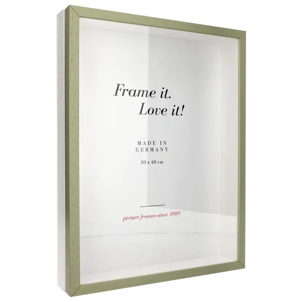 Cadre Unibox 13x18 cm | vert blanc | verre standard (2 mm)