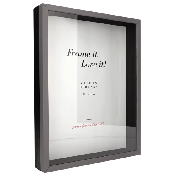 Cadre Unibox 13x18 cm | gris-noir | verre standard (2 mm)