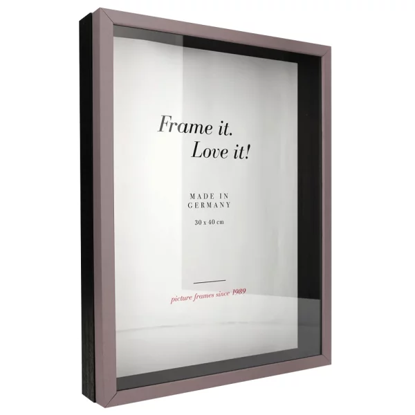 Unibox Bilderrahmen 13x18 cm | braun-schwarz | Normalglas (2 mm)