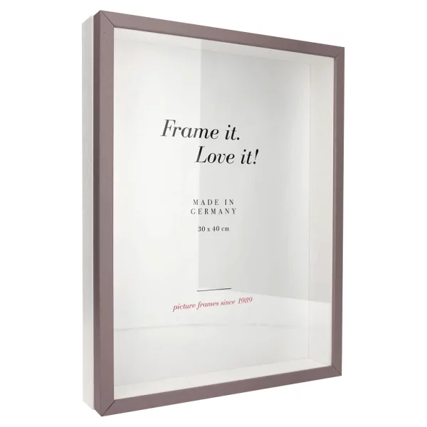 Cadre Unibox 13x18 cm | brun-blanc | verre standard (2 mm)