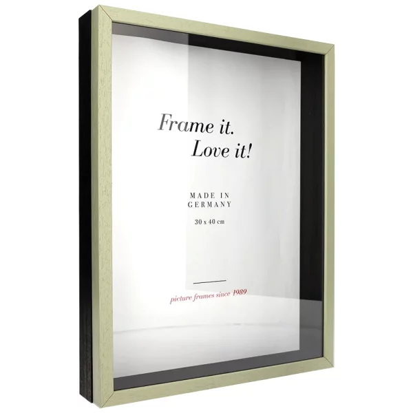 Unibox Bilderrahmen nach Mass grün-schwarz | Normalglas (2 mm)