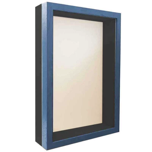 Cadre Unibox sur mesure bleu nuit | verre standard (2 mm)