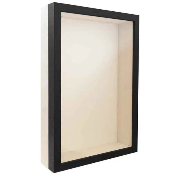 Cadre Unibox sur mesure noir-blanc | verre standard (2 mm)
