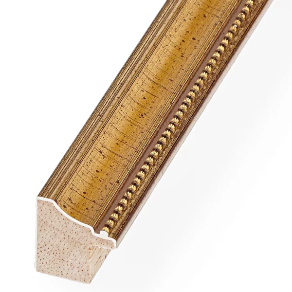 Barockrahmen Uster 20x30 cm | Antikgold mit Perle | Normalglas (2 mm)