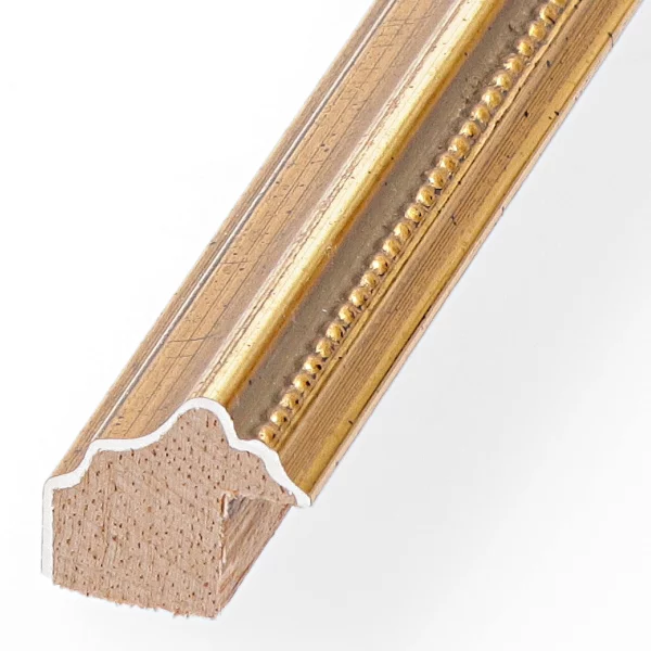 Barockrahmen Lancy 20x30 cm | Antikgold, mit Perle | Normalglas (2 mm)