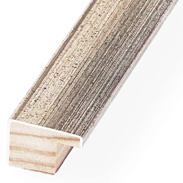 Holzrahmen Baar 20x30 cm | Antiksilber auf Mahagonirot, durchgerieben | Leerrahmen (ohne Glas und Rückwand)