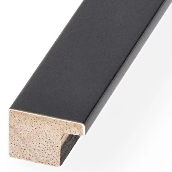 Holzrahmen Baar 20x30 cm | Schwarz seidenmatt | Leerrahmen (ohne Glas und Rückwand)